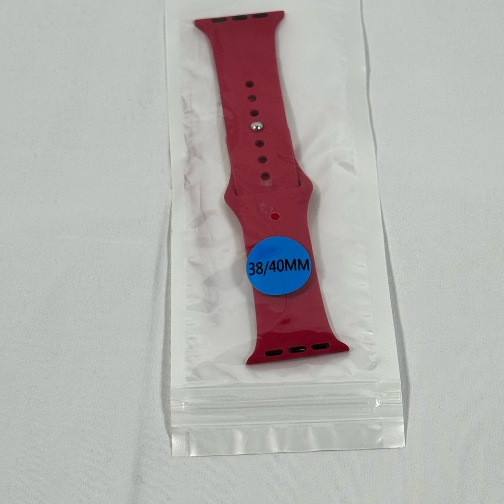 38/40 MM Red Silicone Smart Watch Band NEW
